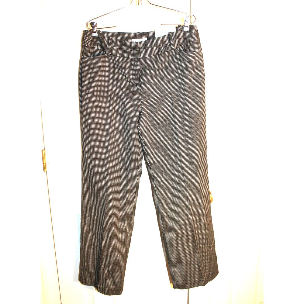 Cato Black and White Pattern Straight Leg Trousers sz 14P NWT